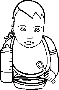 Väritettävä kuva lapsille