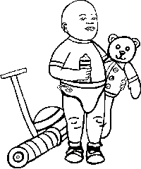 Väritettävä kuva lapsille