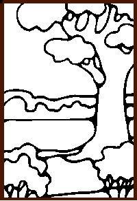 Väritettävä kuva lapsille