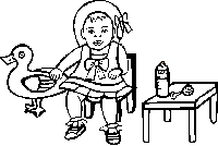 Väritettävä kuva lapsille